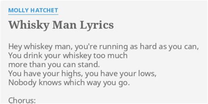 Molly Hatchet’s
Whiskey Man Lyrics